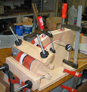 Palo escrito side in bending jig